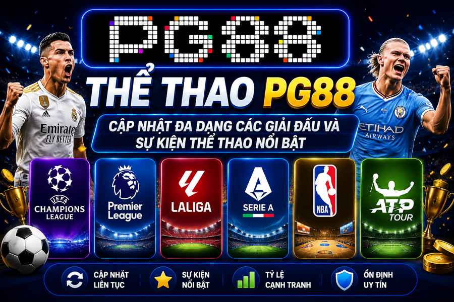 Thể thao PG88 cập nhật đa dạng các giải đấu và sự kiện thể thao nổi bật