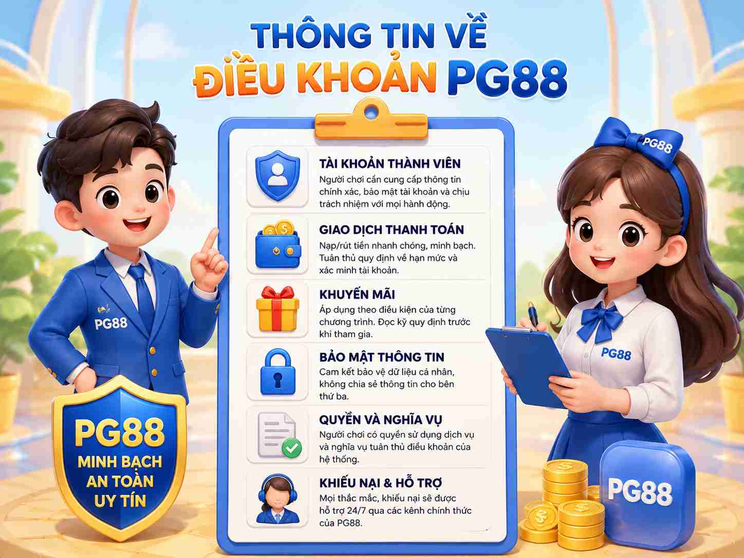 Thông tin điều khoản PG88