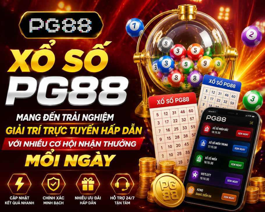 Xổ số PG88 mang đến trải nghiệm giải trí trực tuyến hấp dẫn với nhiều cơ hội nhận thưởng mỗi ngày. 
