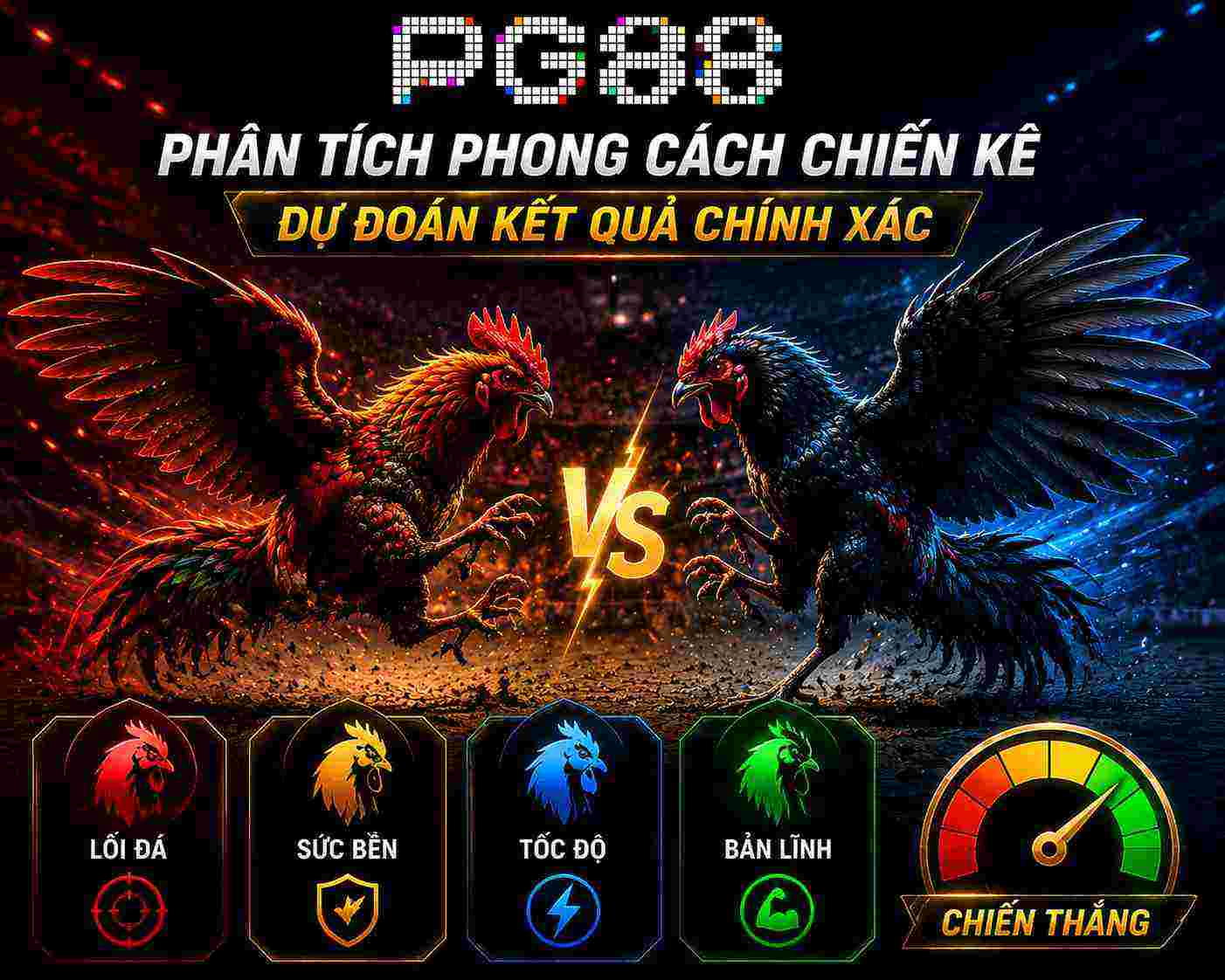 Phân tích phong cách chiến kê trong đá gà thomo PG88 giúp người chơi dự đoán kết quả chính xác.